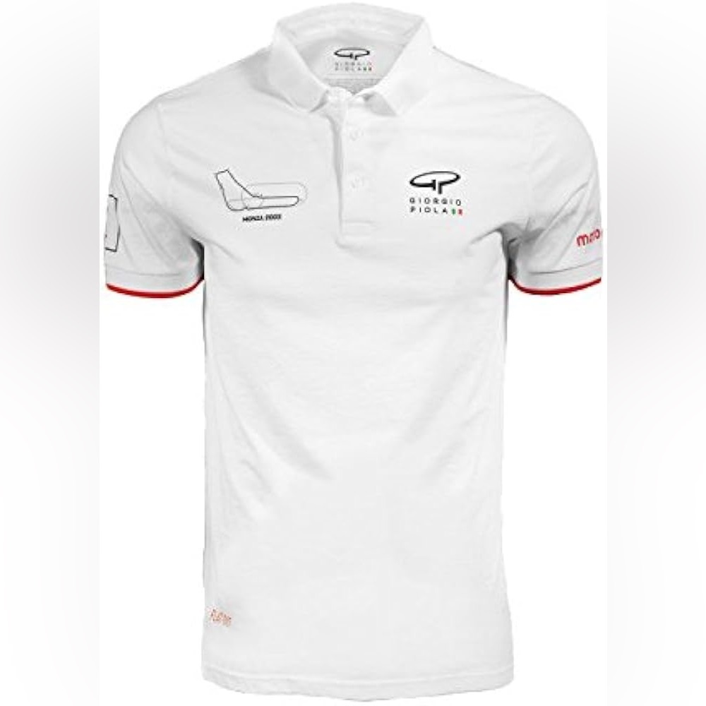 GIORGIO PIOLA Motorsport White Polo Shirt for Men